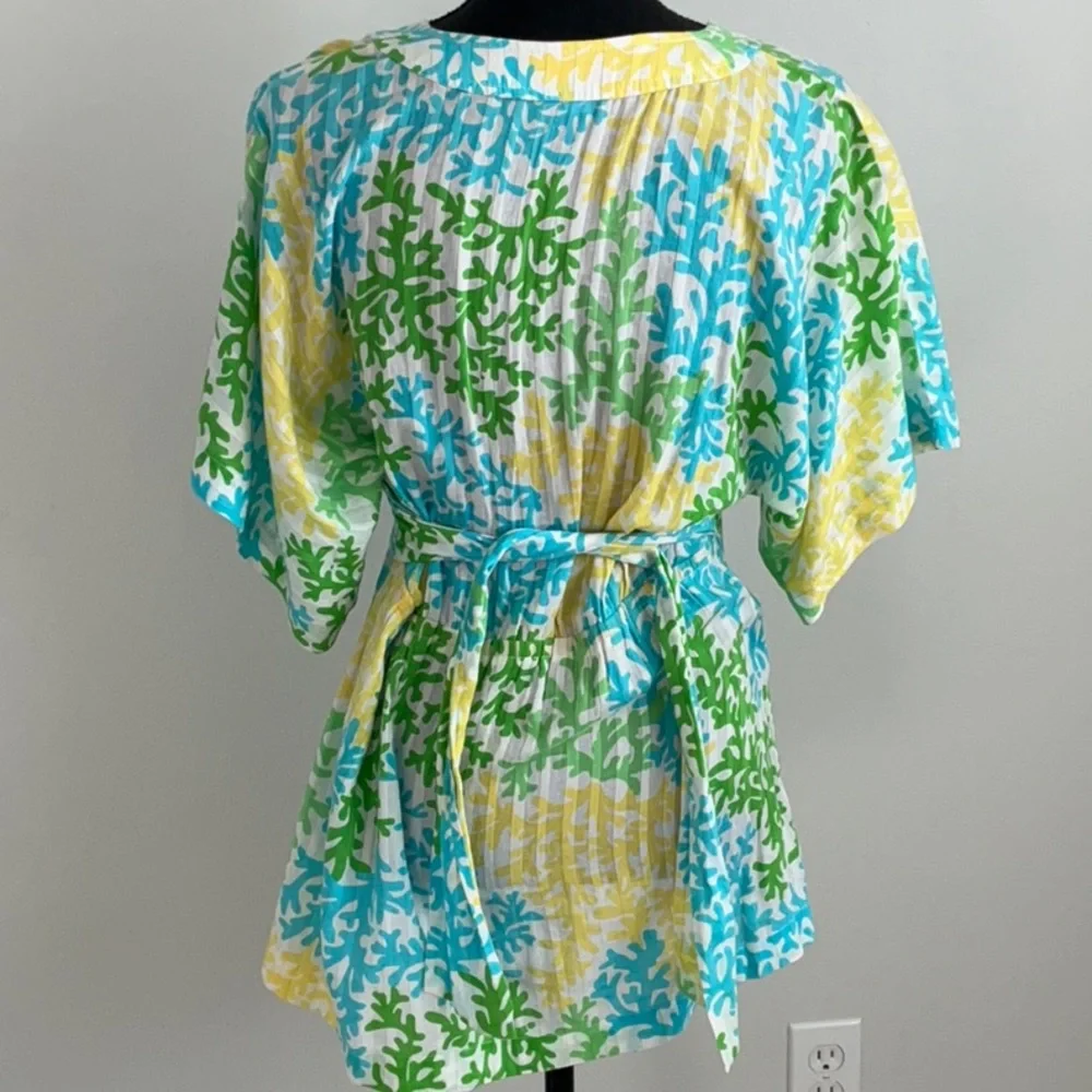 Lilly Pulitzer Multicolor Floral V-Neck Blouse - Picture 4 of 11
